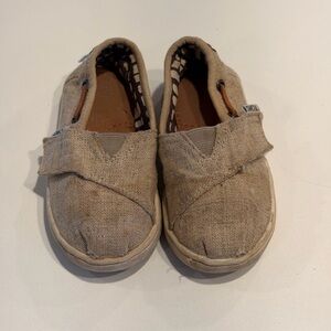 Toms Kids Linen Velcro Shoes